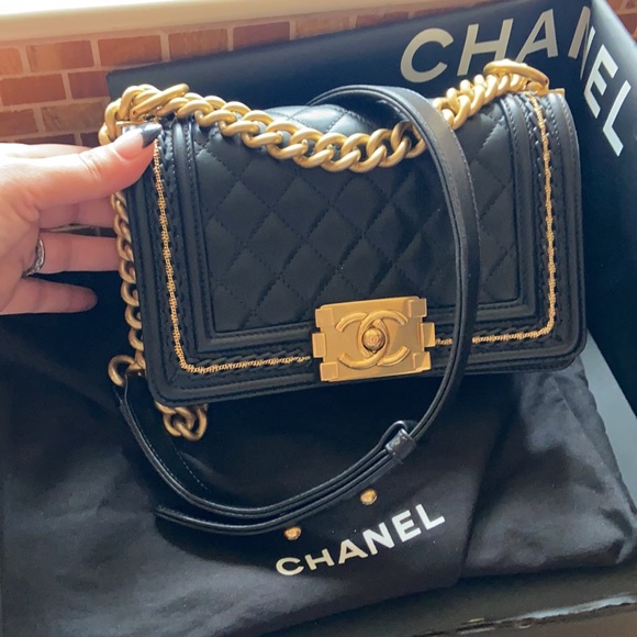 CHANEL Handbags - GONE🎉🎉💛💛Chanel small boy limited ed RARE 💛